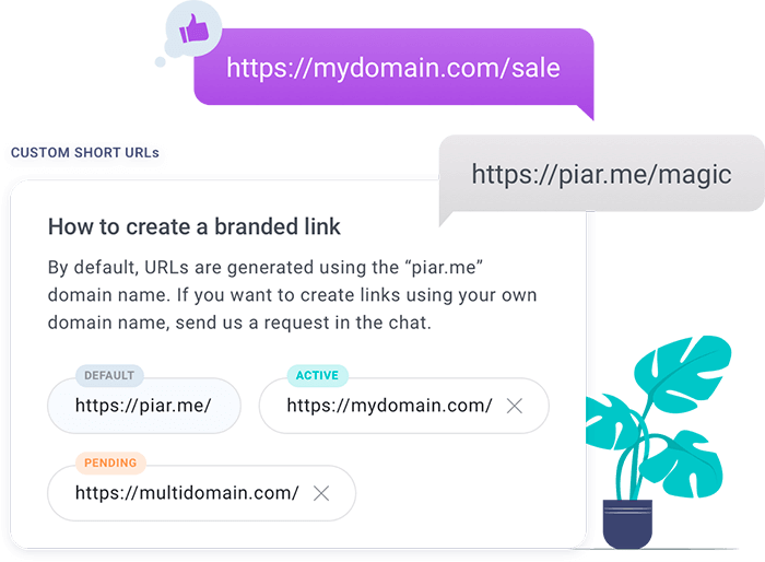 Create branded short URLs